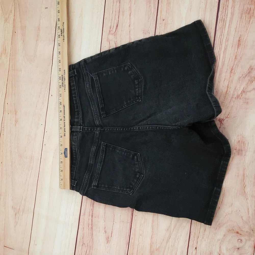 VINTAGE Style & Co Shorts Womens‎ 14P Black Denim Casual High Rise Petite Jean